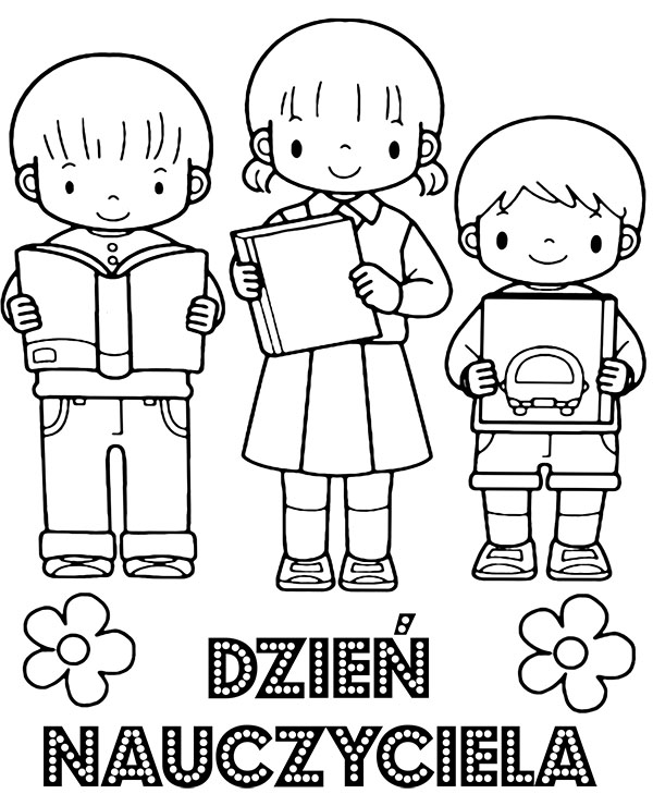 Dzień nauczyciela kolorowanki
